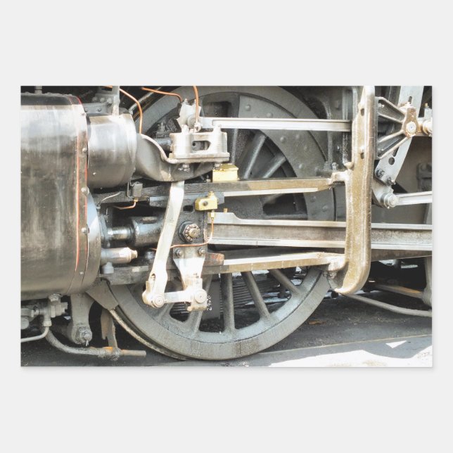 STEAM TRAIN WRAPPING PAPER SHEET (Front)