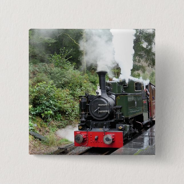 STEAM TRAINS 15 CM SQUARE BADGE (Front)