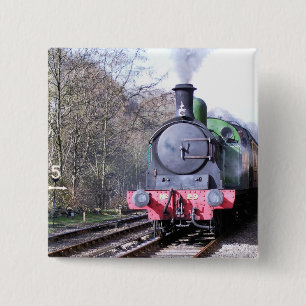 STEAM TRAINS 15 CM SQUARE BADGE