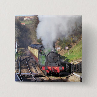 STEAM TRAINS 15 CM SQUARE BADGE