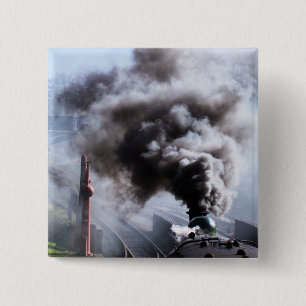 STEAM TRAINS 15 CM SQUARE BADGE