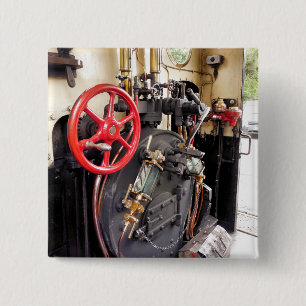 STEAM TRAINS 15 CM SQUARE BADGE