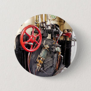 STEAM TRAINS 6 CM ROUND BADGE