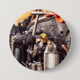 STEAM TRAINS 7.5 CM ROUND BADGE