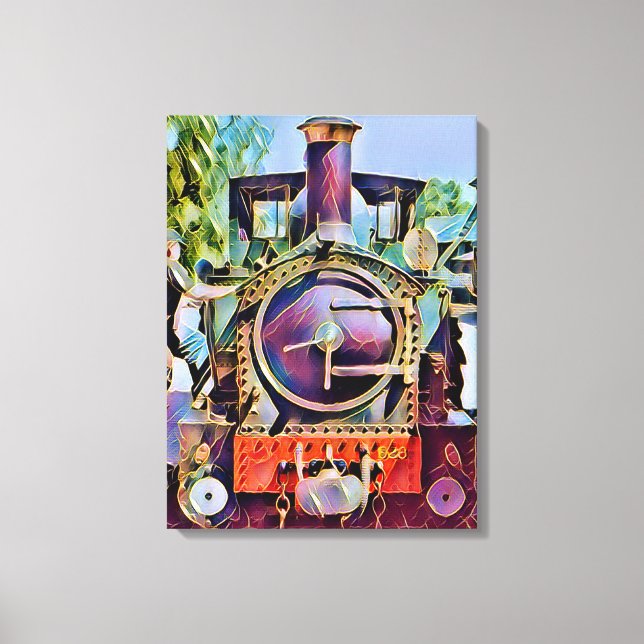 STEAM TRAINS   CANVAS PRINT (Front)