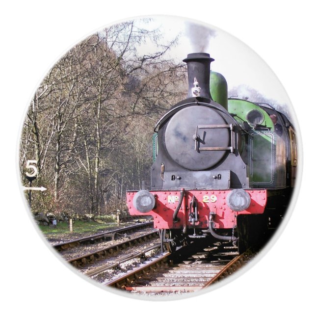 STEAM TRAINS CERAMIC KNOB (Front)