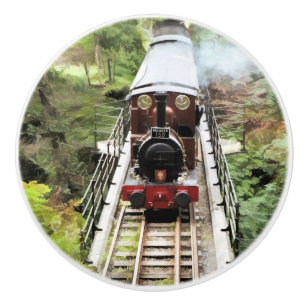 STEAM TRAINS CERAMIC KNOB