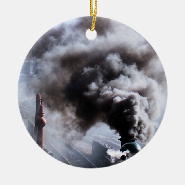 STEAM TRAINS CERAMIC TREE DECORATION (Front)