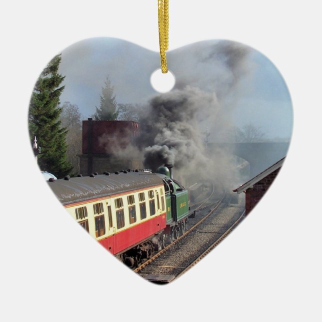 STEAM TRAINS CERAMIC TREE DECORATION (Front)