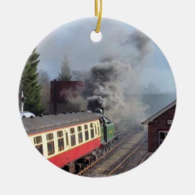 STEAM TRAINS CERAMIC TREE DECORATION (Front)