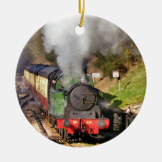 STEAM TRAINS CERAMIC TREE DECORATION