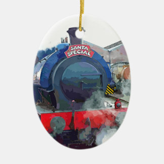 STEAM TRAINS CERAMIC TREE DECORATION