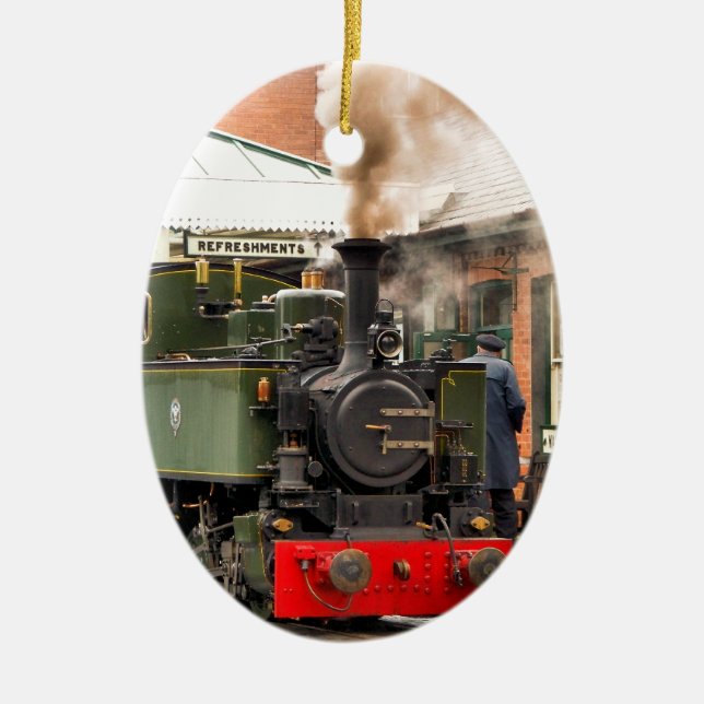 STEAM TRAINS CERAMIC TREE DECORATION (Front)