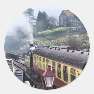 STEAM TRAINS CLASSIC ROUND STICKER