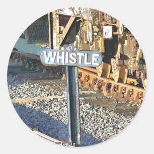 STEAM TRAINS CLASSIC ROUND STICKER