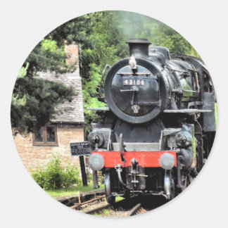 STEAM TRAINS CLASSIC ROUND STICKER