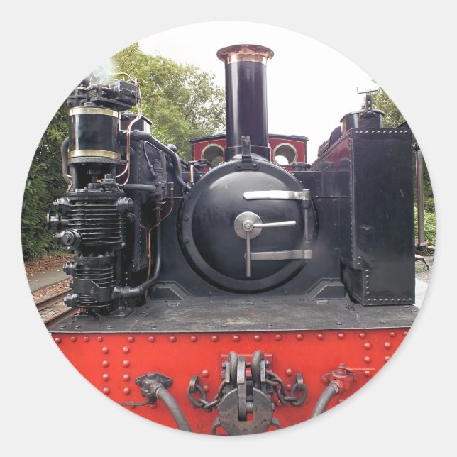 STEAM TRAINS CLASSIC ROUND STICKER (Front)