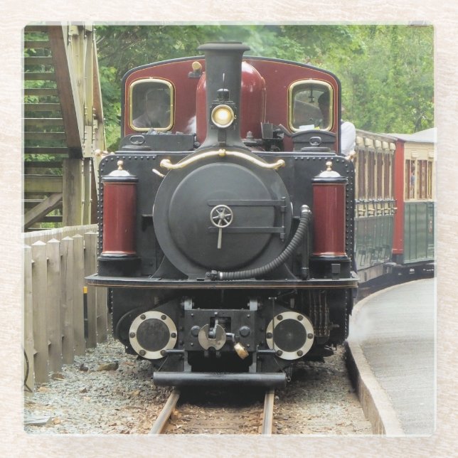STEAM TRAINS GLASS COASTER (Front)