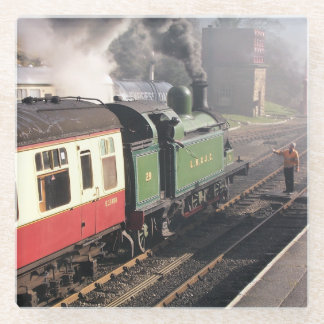 STEAM TRAINS GLASS COASTER