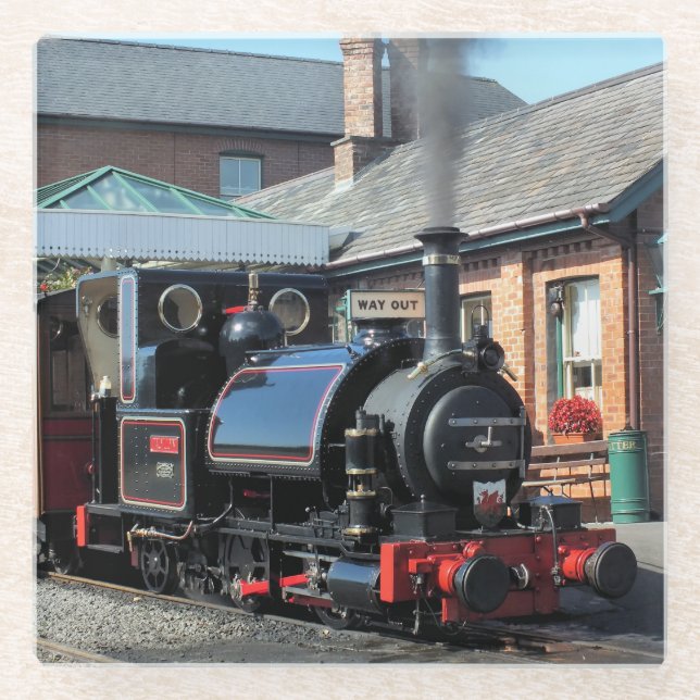 STEAM TRAINS GLASS COASTER (Front)