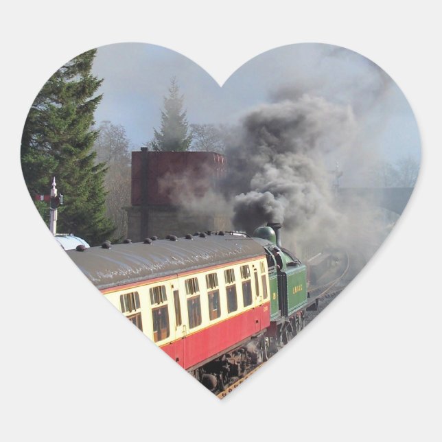 STEAM TRAINS HEART STICKER (Front)