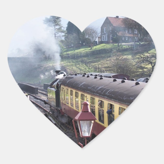 STEAM TRAINS HEART STICKER (Front)