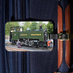 STEAM TRAINS LUGGAGE TAG
