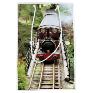 STEAM TRAINS MEDIUM GIFT BAG
