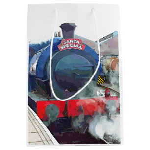 STEAM TRAINS MEDIUM GIFT BAG