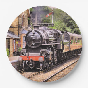 STEAM TRAINS   PAPER PLATE