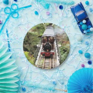 STEAM TRAINS PAPER PLATE