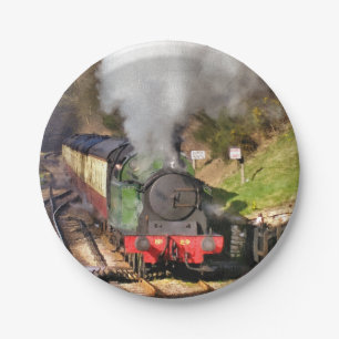 STEAM TRAINS PAPER PLATE