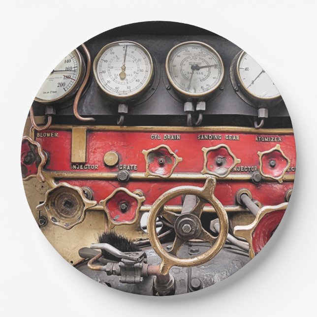 STEAM TRAINS PAPER PLATE (Front)