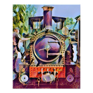 STEAM TRAINS  PHOTO PRINT