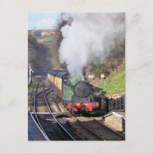 STEAM TRAINS POSTCARD