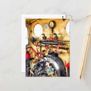 STEAM TRAINS POSTCARD