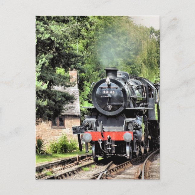 STEAM TRAINS POSTCARD (Front)