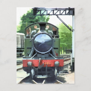 STEAM TRAINS POSTCARD