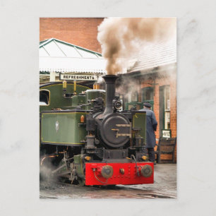 STEAM TRAINS POSTCARD