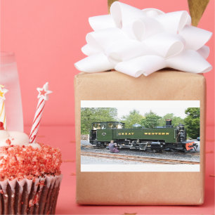 STEAM TRAINS RECTANGULAR STICKER