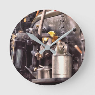 STEAM TRAINS    ROUND CLOCK