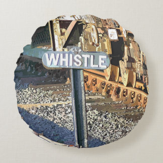 STEAM TRAINS ROUND CUSHION