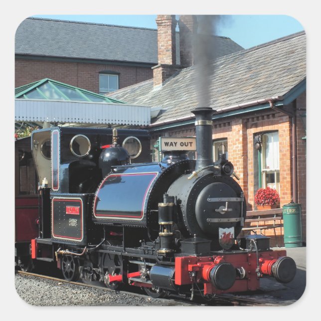 STEAM TRAINS SQUARE STICKER (Front)