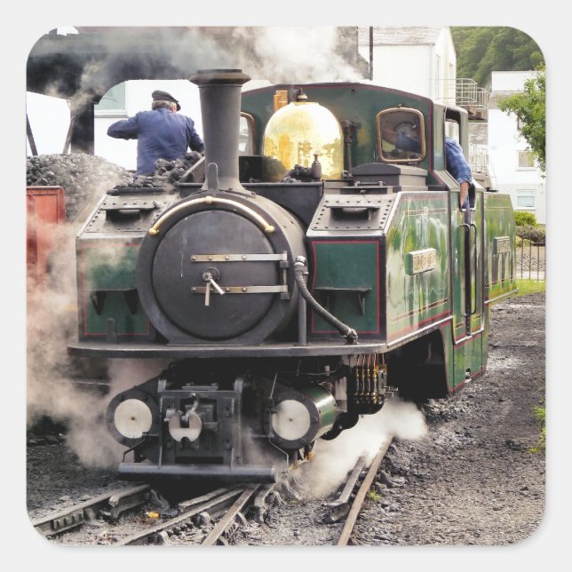 STEAM TRAINS SQUARE STICKER (Front)