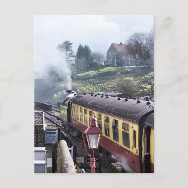 STEAM TRAINS UK POSTCARD (Front)