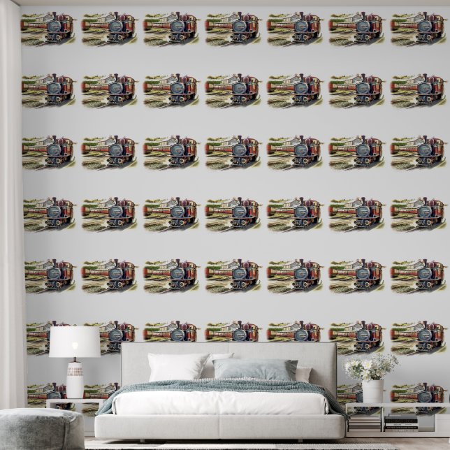 STEAM TRAINS WALLPAPER (Bedroom)