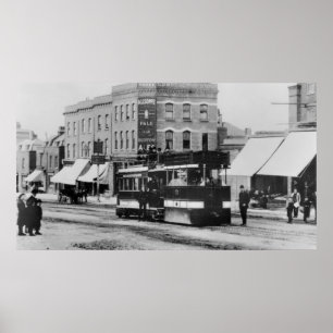 Steam Tram in North London in the 1880s Poster