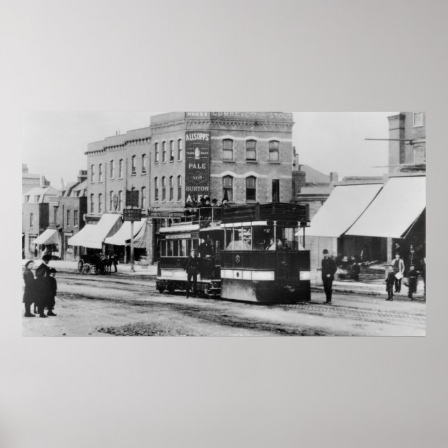 Steam Tram in North London in the 1880s Poster (Front)