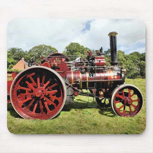 STEAM VINTAGE TRACTION ENGINE MOUSE MAT (Front)