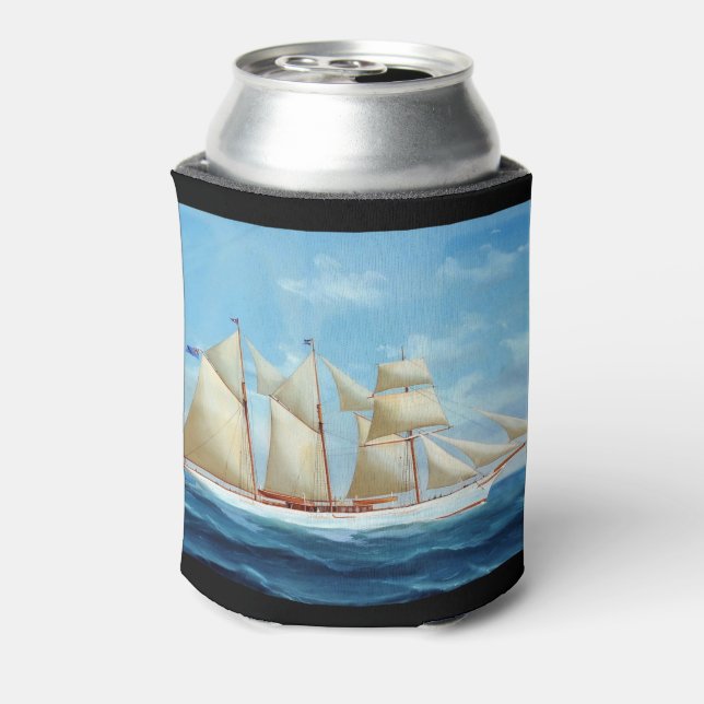 Steam Yacht Lady Torfrida 1910 Can Cooler (Can Back)
